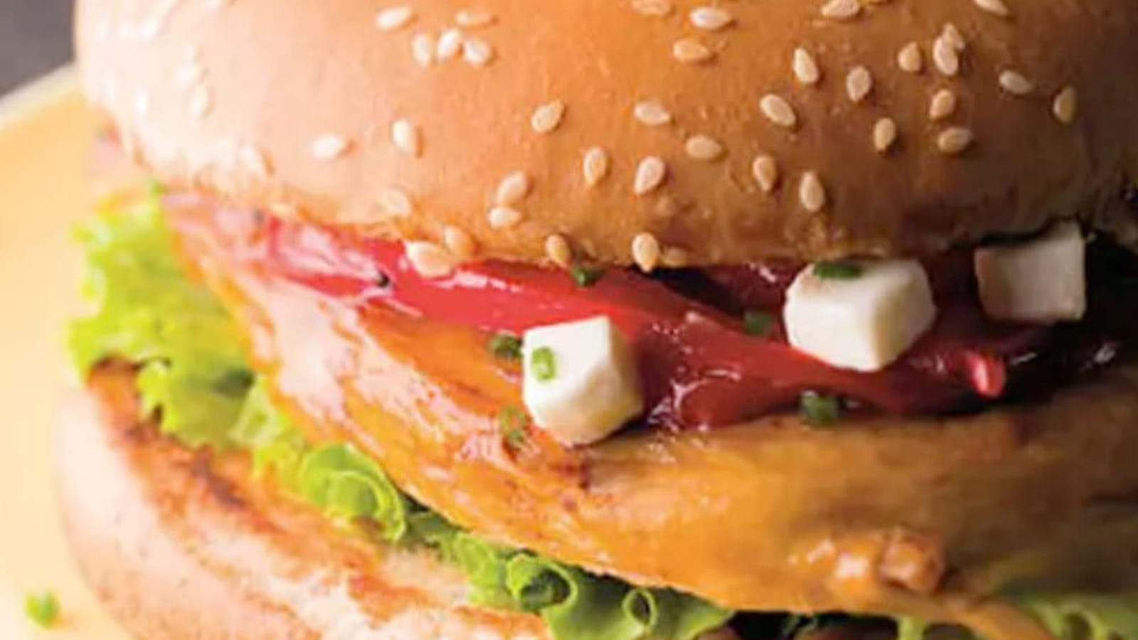 Burger poulet citron mariné