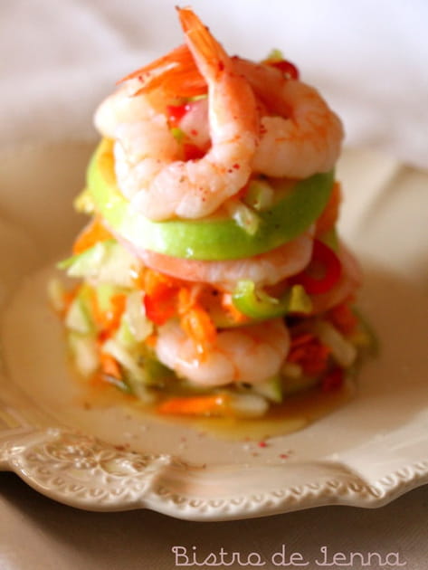 Salade de Granny Smith et crevettes