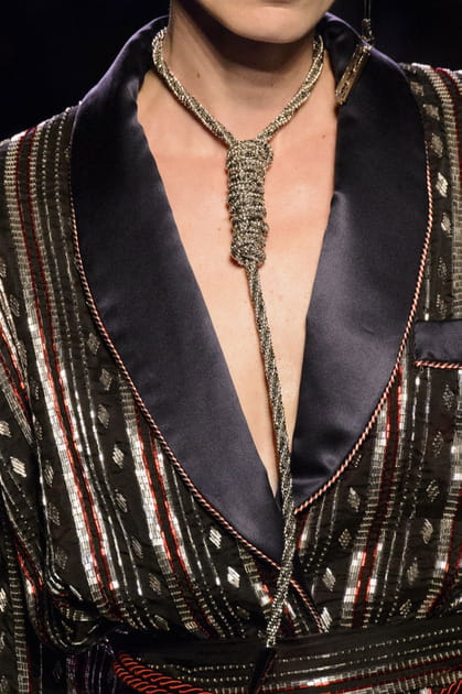 Collier corde &agrave; noeud coulissant du d&eacute;fil&eacute; Jean Paul Gaultier