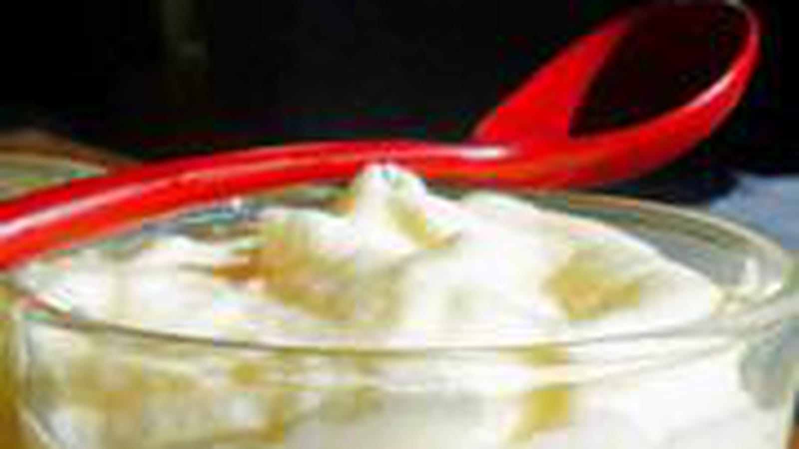 Verrines de mascarpone sur coulis de pêches jaunes