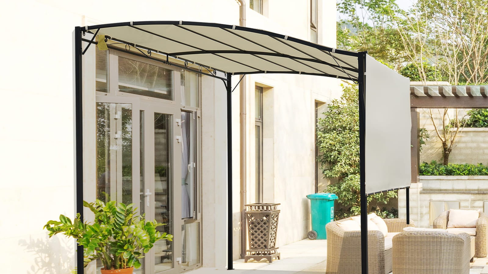 Tonnelle de jardin avec auvent réglable