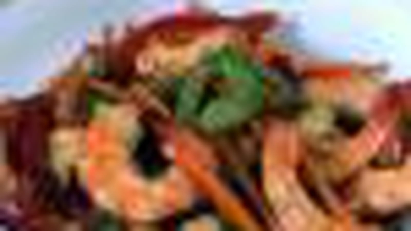 Crevettes sautées aux petits légumes
