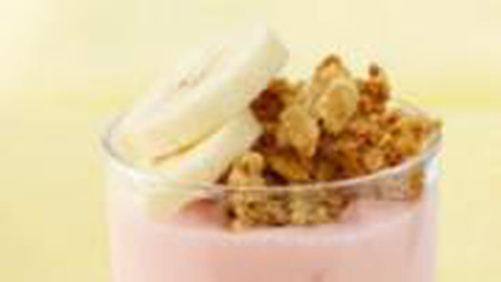 Yaourt aux fraises, banane