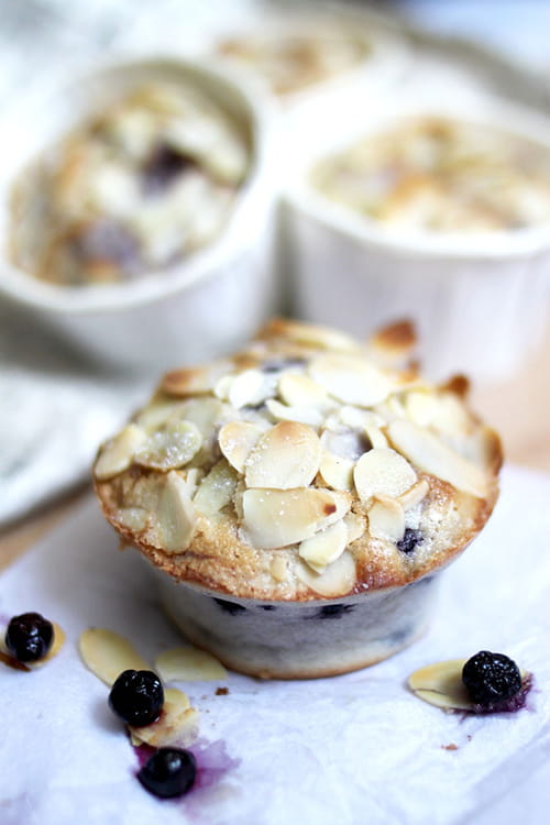 Muffins aux myrtilles et amandes
