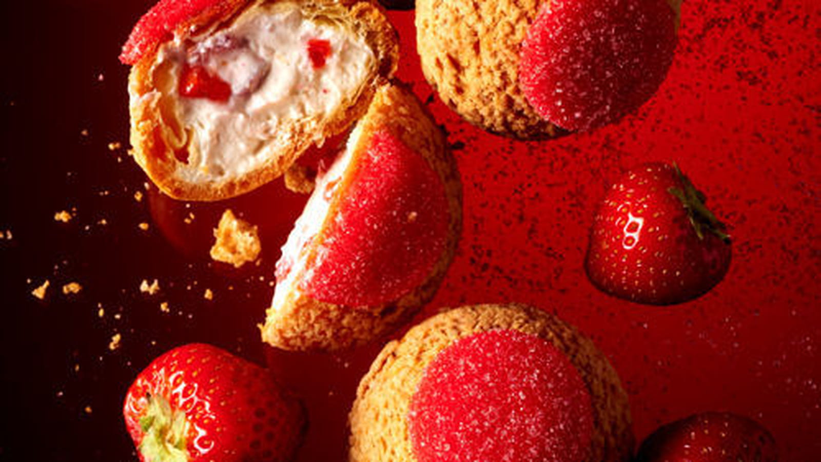 Chou fraise-mascarpone de Popelini