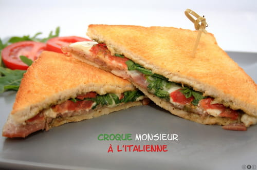 Croque-monsieur au jambon de Parme, mozza et pesto : la recette facile