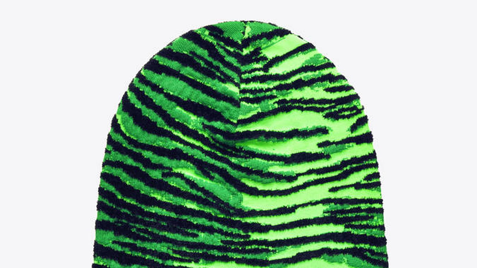 Bonnet zébré vert