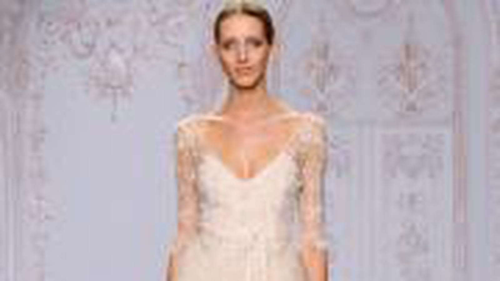 La robe poudrée Monique Lhuillier