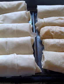 Nems végétariens croustillants au four : Etape 3