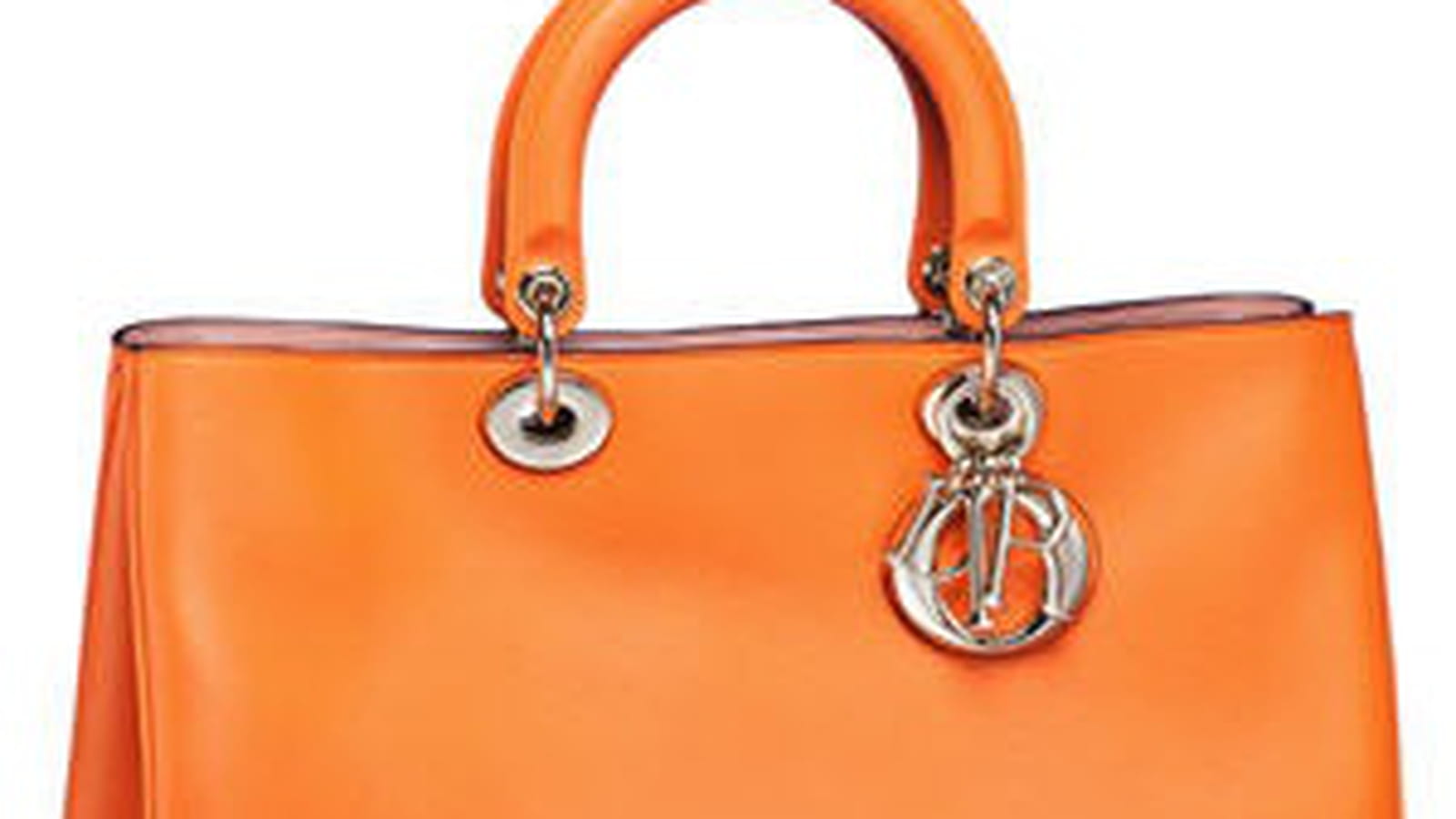 Sac "Diorissimo" en veau lisse tangerine de Dior