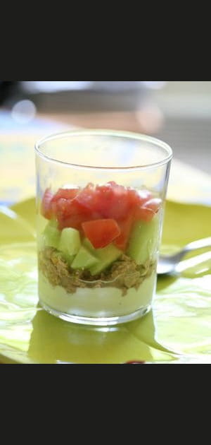 Recette minceur&nbsp;: verrine de thon &agrave; la faisselle