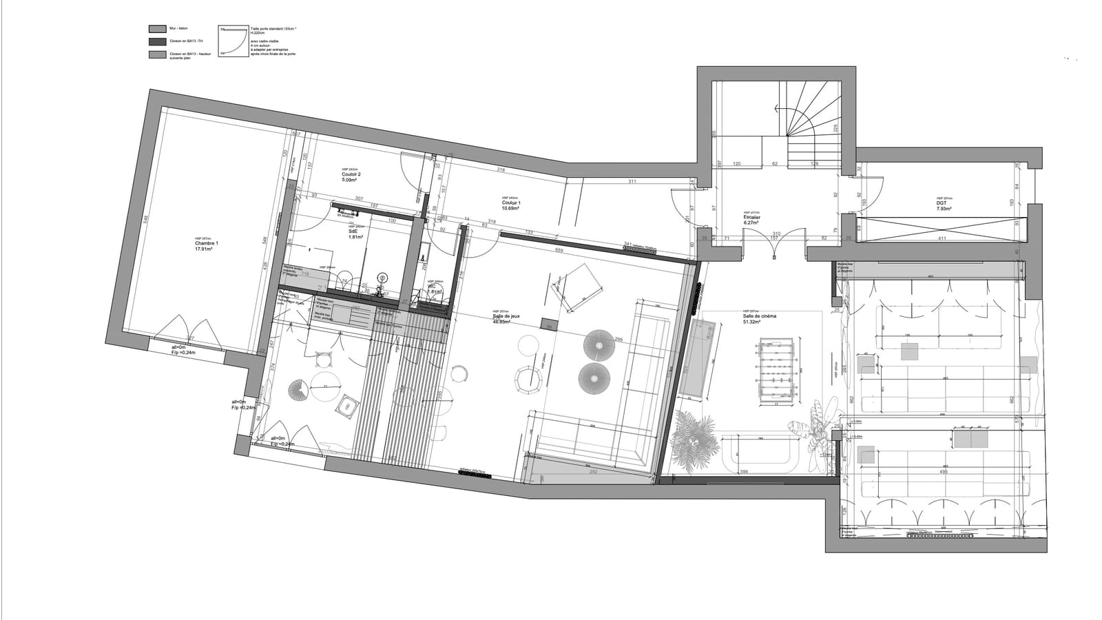 Plan projet sous-sol 