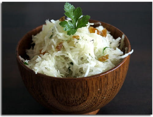 Betterave blanche en salade