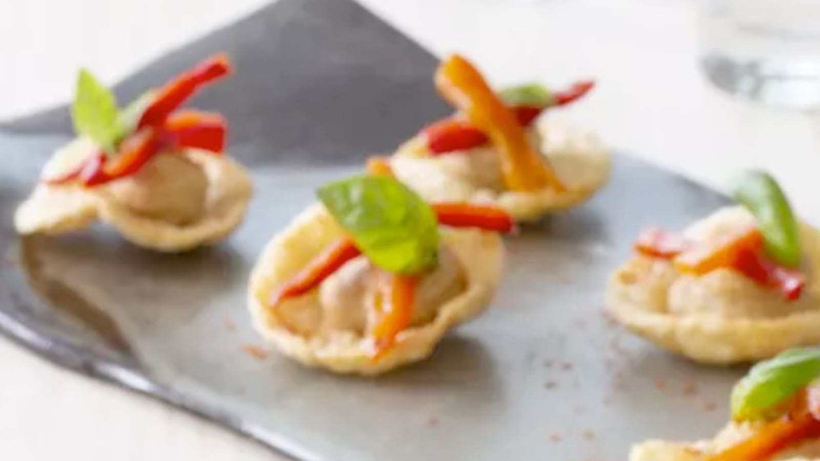 Toast houmous aux poivrons