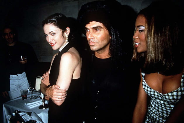 Madonna lors de la soir&eacute;e d'anniversaire de Naomi Campbell en 1991