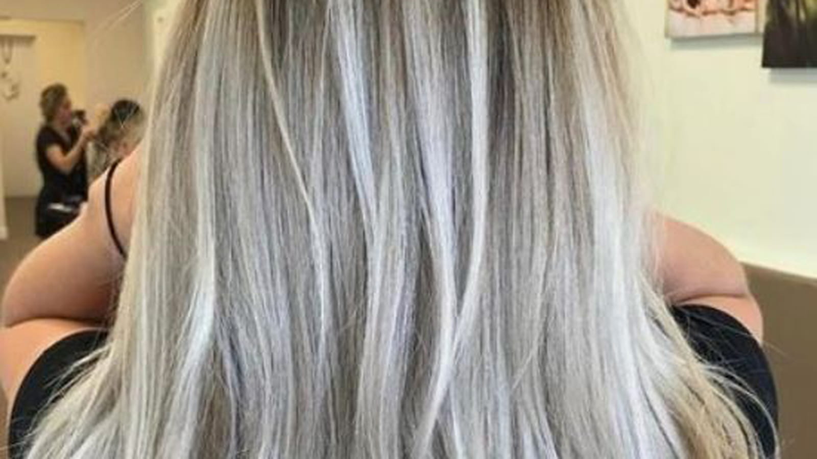 Balayage blond polaire sur blond cendré