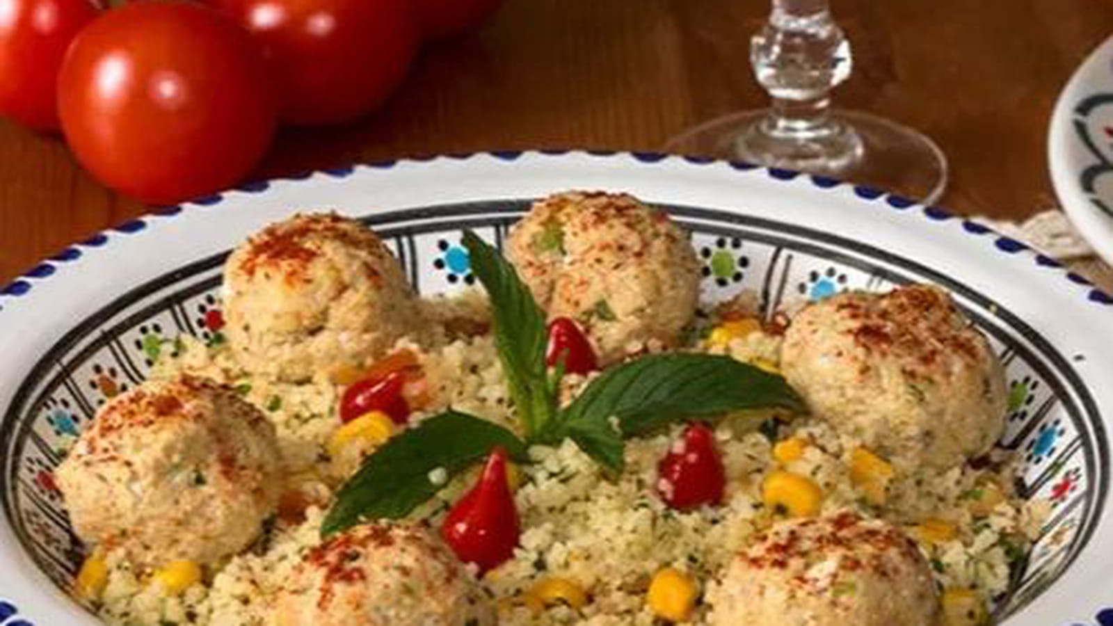 Taboulé à ma façon et boulettes de thon au curry