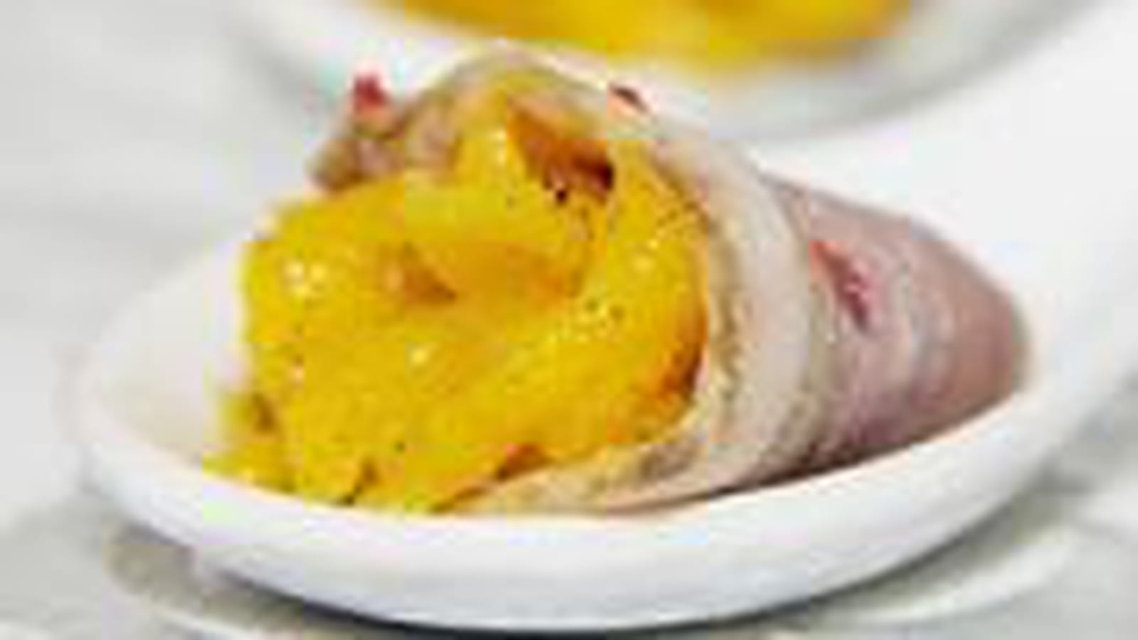 Cuillères au magret de canard et à la mangue