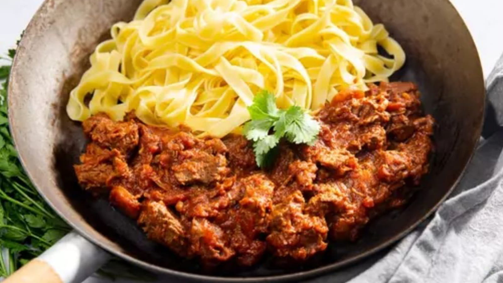Tagliatelles au boeuf braisé
