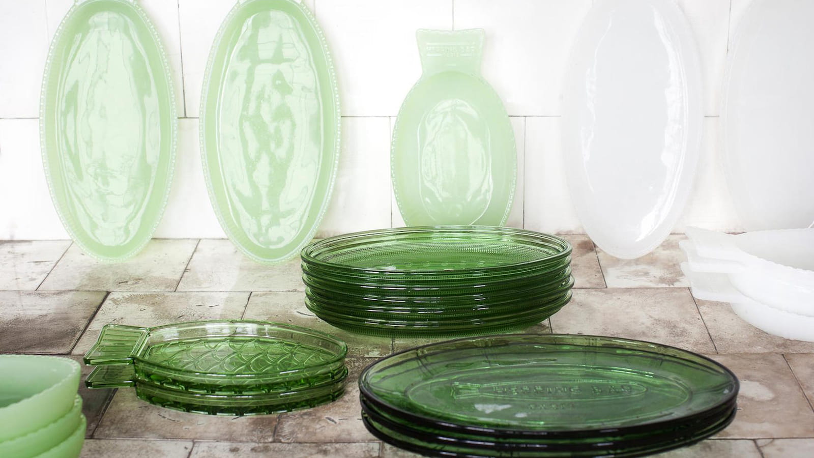 Vaisselle vert jade