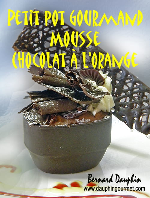 Petit pot gourmand mousse chocolat-orange