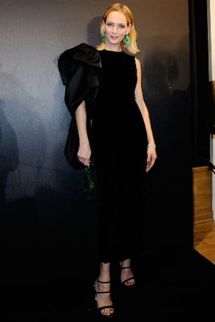 Uma Thurman au d&eacute;fil&eacute; Ralph & Russo