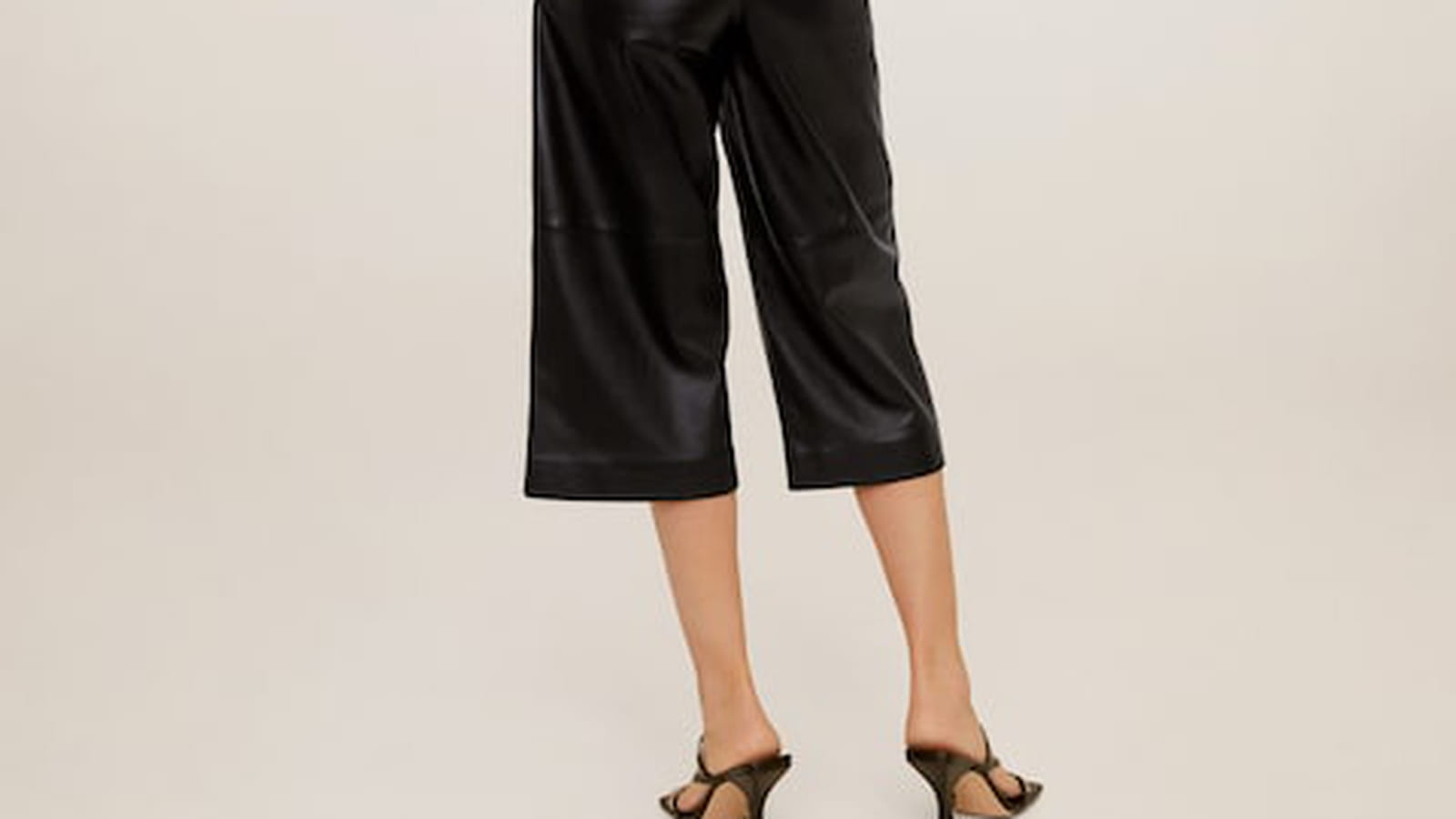 Jupe culotte en cuir