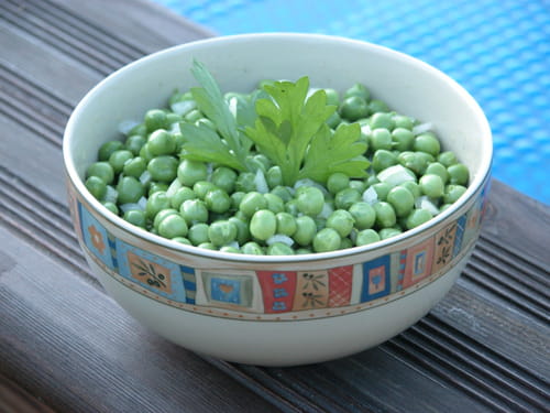 Salade de petits pois frais