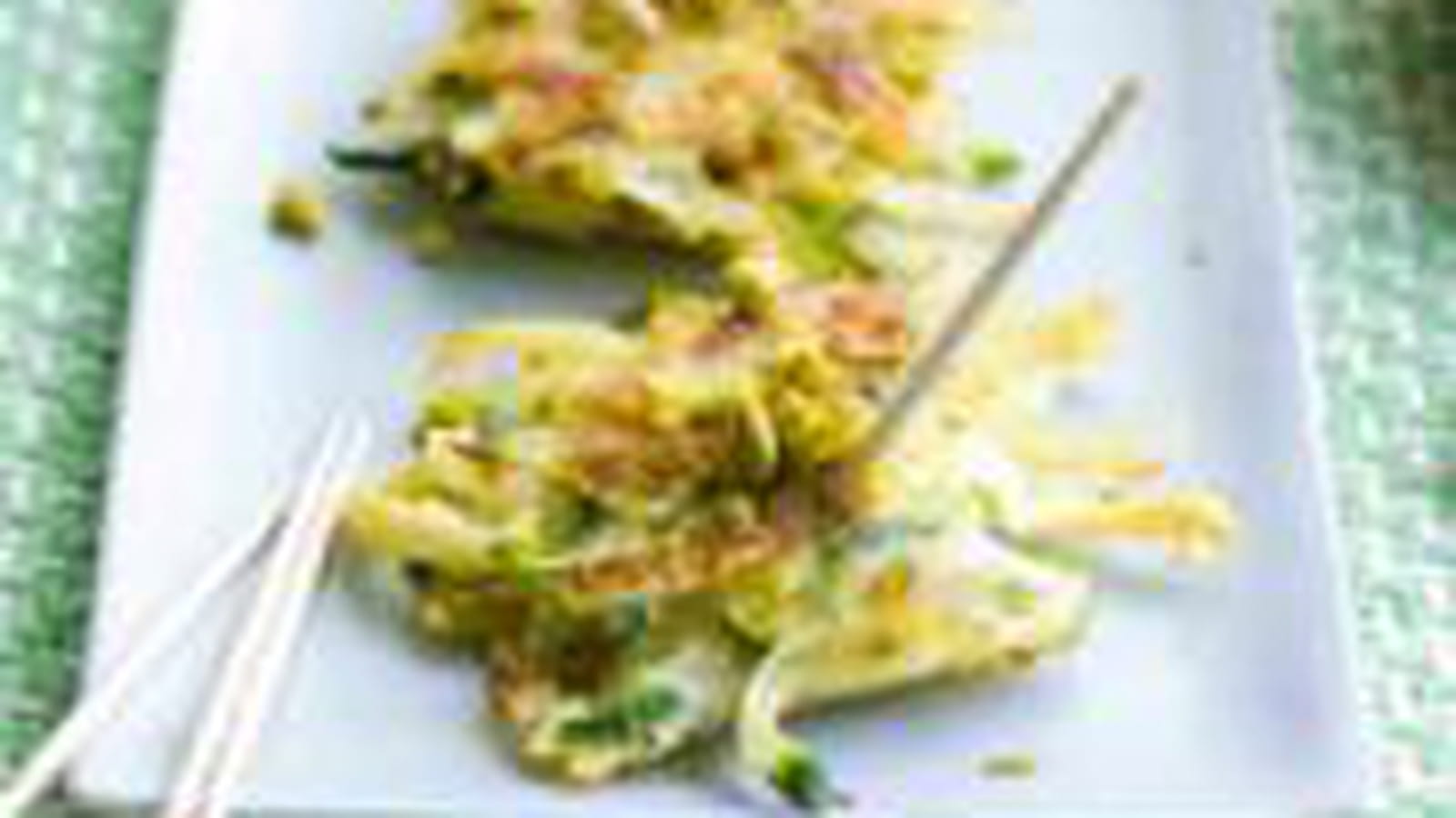 Courgettes et pistaches en galettes