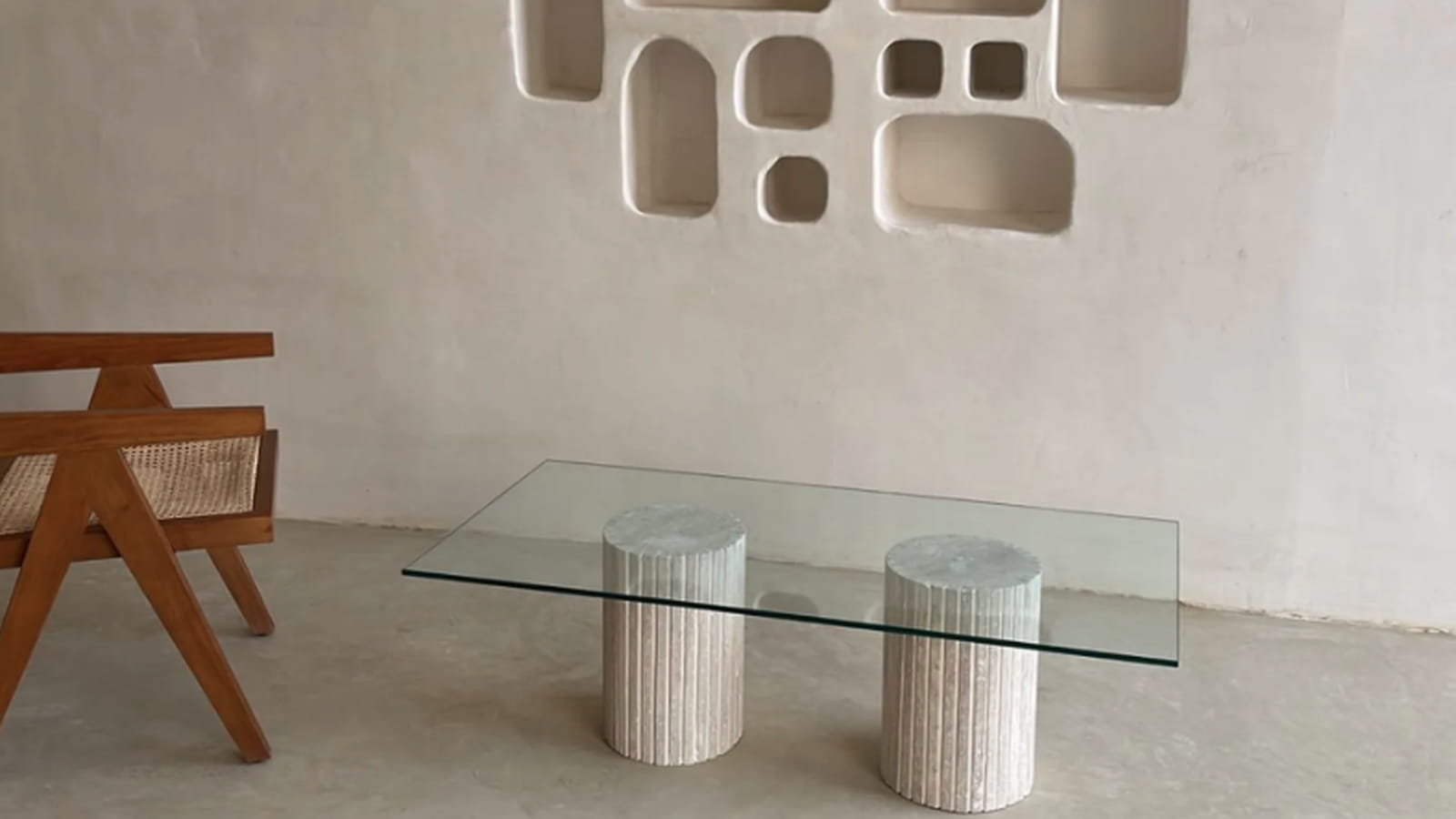 Table basse colonnes