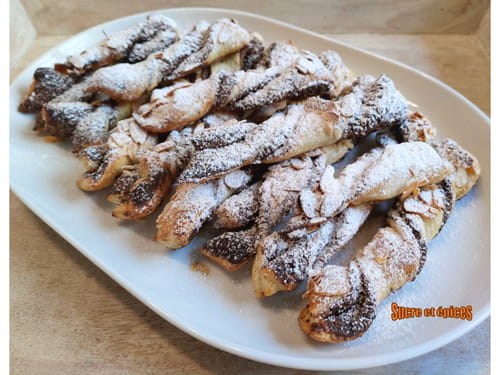 Flûtes chocolat, amandes et cannelle