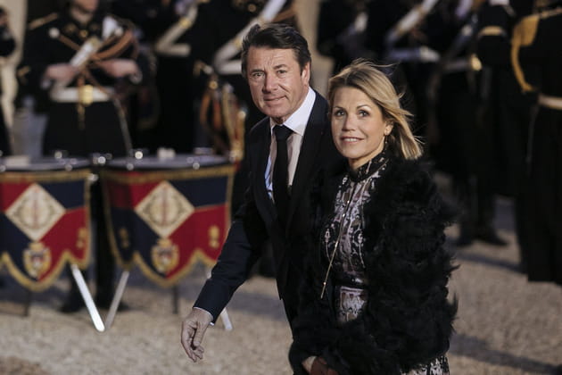 Laura Tenoudji et Christian Estrosi &agrave; l'Elys&eacute;e