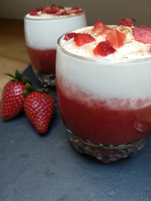 cappuccino de fraises