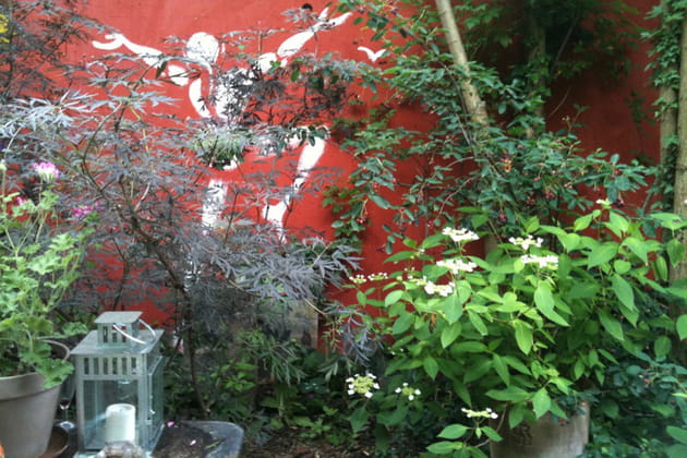 Oeuvre d'art au jardin