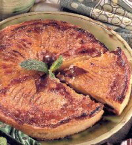 Tarte chocolat-poire avec cassonade