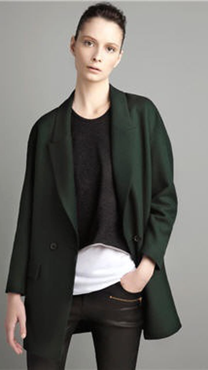 Chaud, les manteaux chauds ! manteau zara noir manche évasée collection 2012