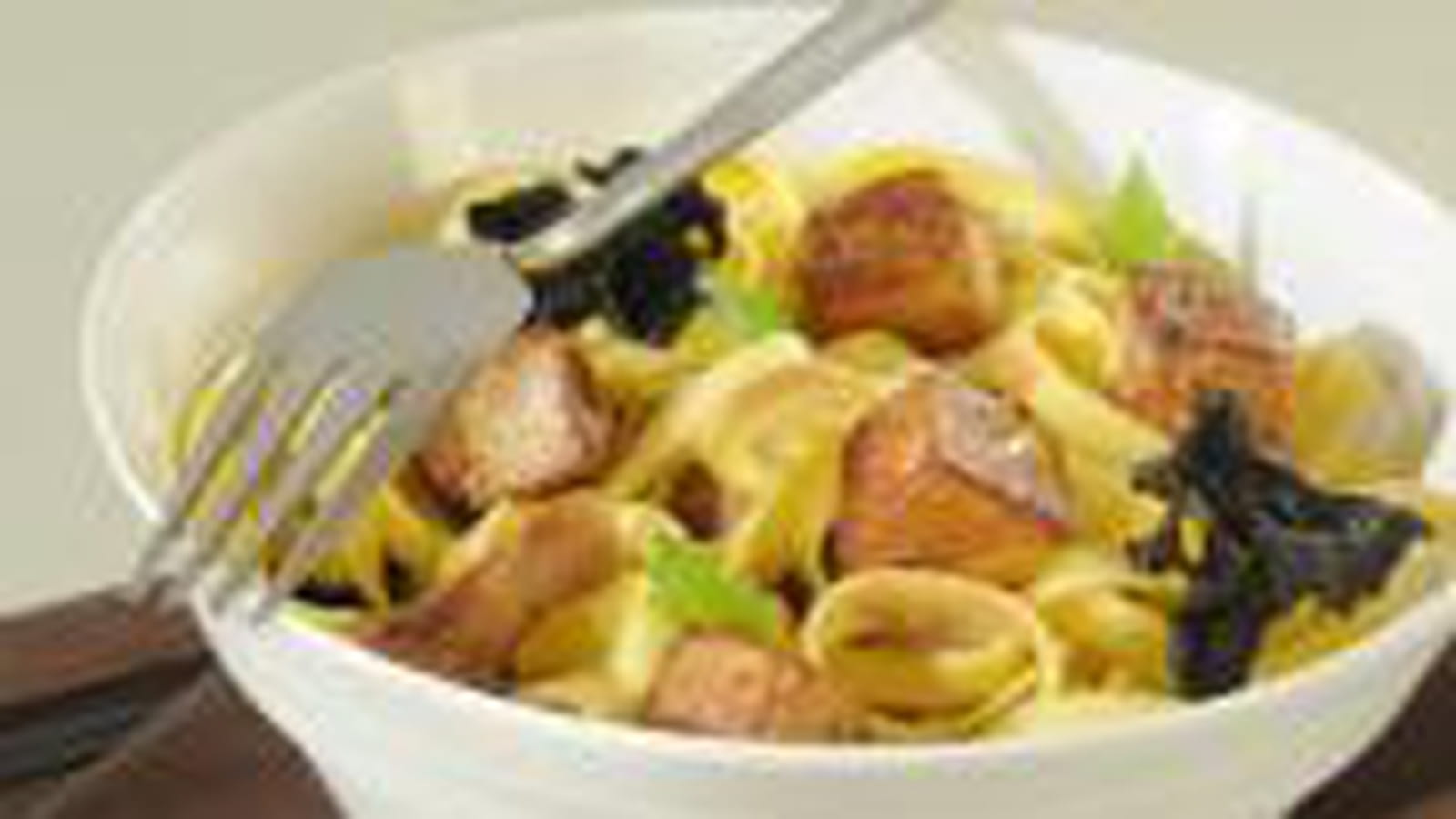 Tagliatelles dés de foie gras