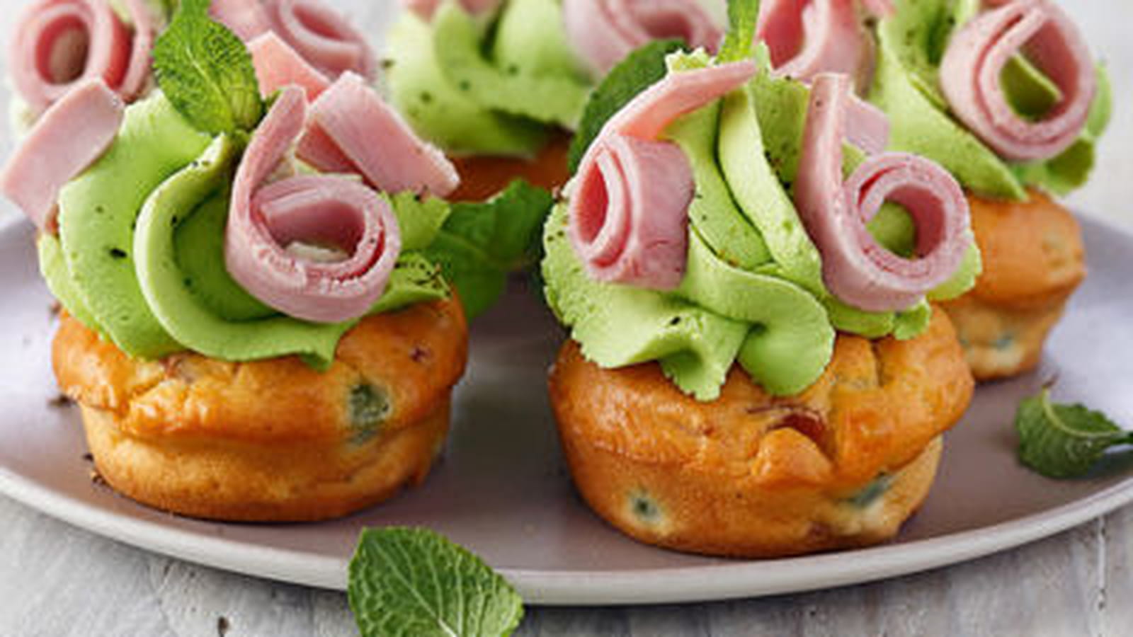 Cupcake jambon petits pois