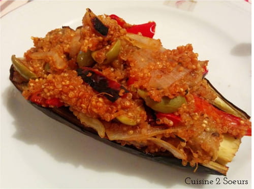 Aubergine farcie au quinoa