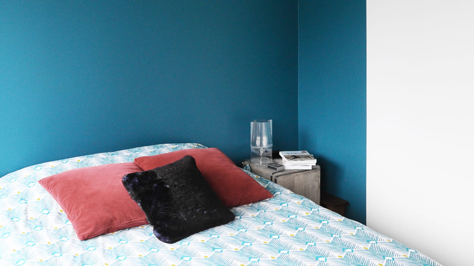 Chambre bleu profond
