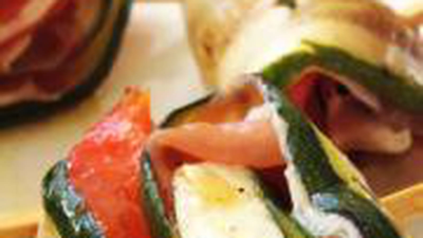 Roulés courgettes et poivrons