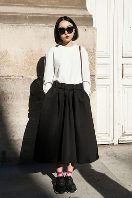 Street looks fashion week Paris&nbsp;: black'n'white