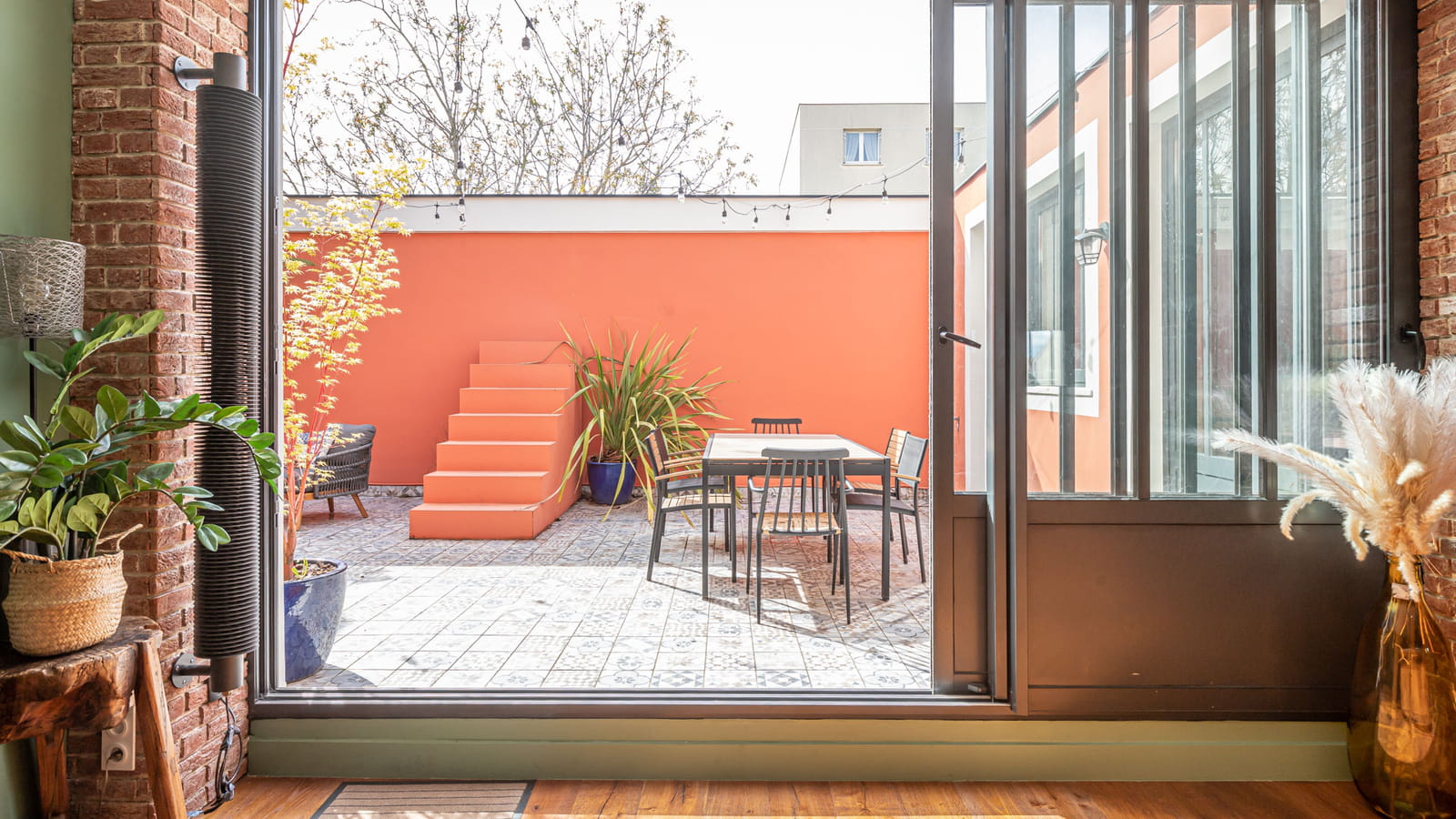 Accès à la terrasse 