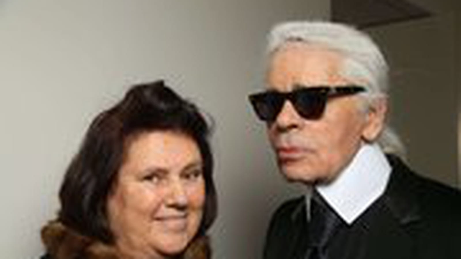 Suzy Menkès et Karl Lagerfeld