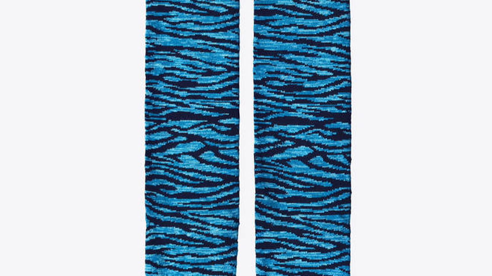 Chaussettes zébrées bleues