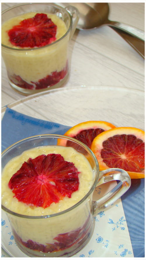 Riz au lait à l'orange sanguine