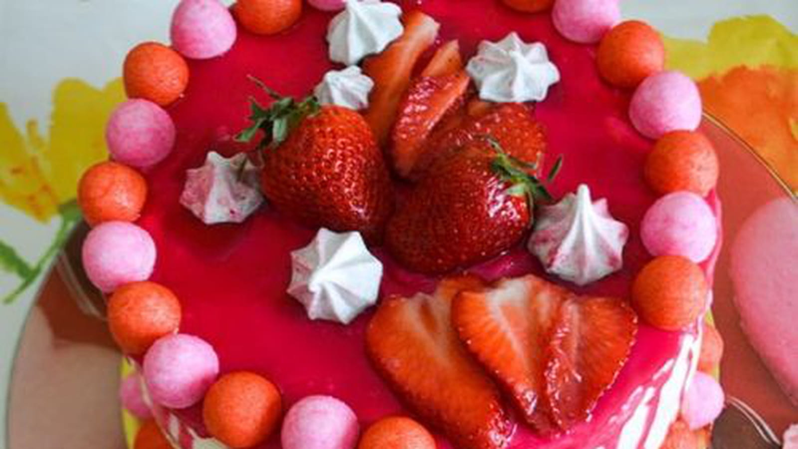 Layer cake vanille et fraises