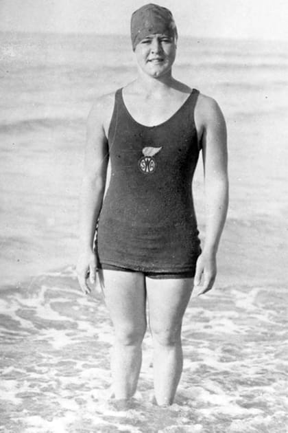 La nageuse Gertrude Ederle en 1930