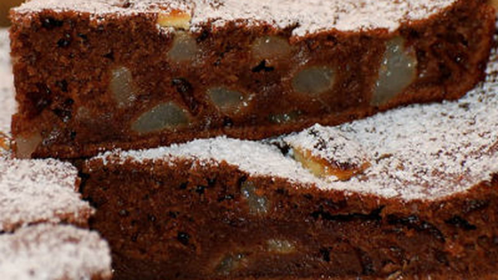 Gâteau aux poires et chocolats