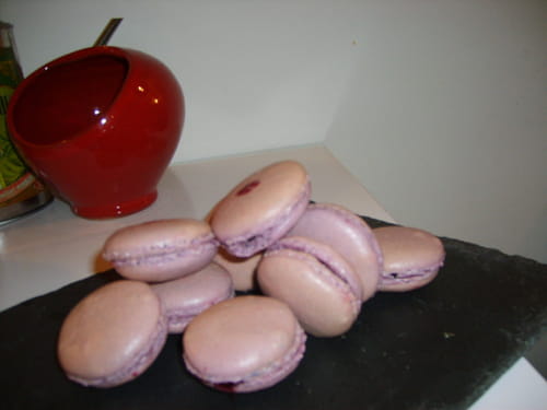 Macarons aux myrtilles